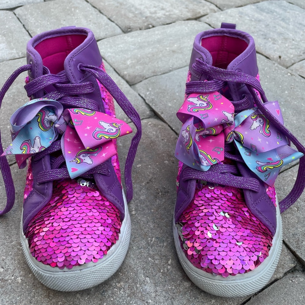 Jojo Siwa sequins sneakers.